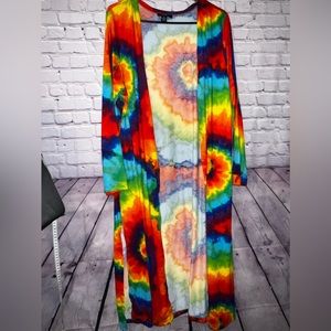 Rainbow Tie Dye Cardigan